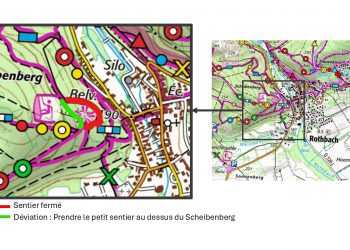 Fermeture disque jaune en contrebas du Scheibenberg