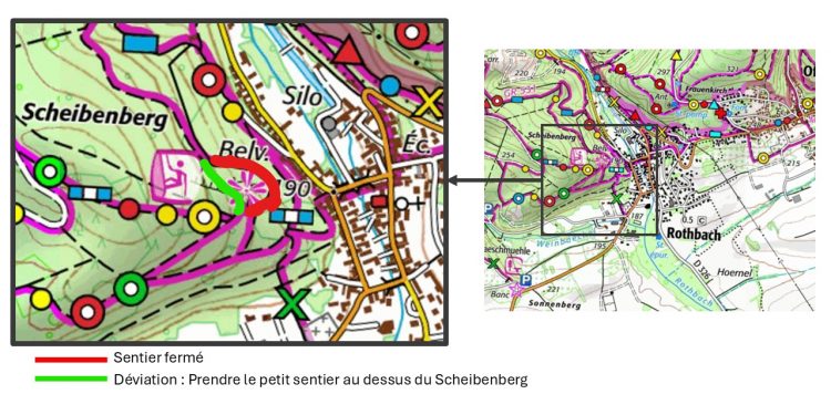 Fermeture disque jaune en contrebas du Scheibenberg