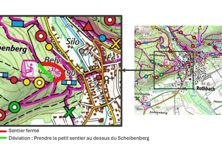 Fermeture disque jaune en contrebas du Scheibenberg